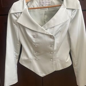 Satin Lilly Rubin Jacket and Ankle Length Skirt With Slit